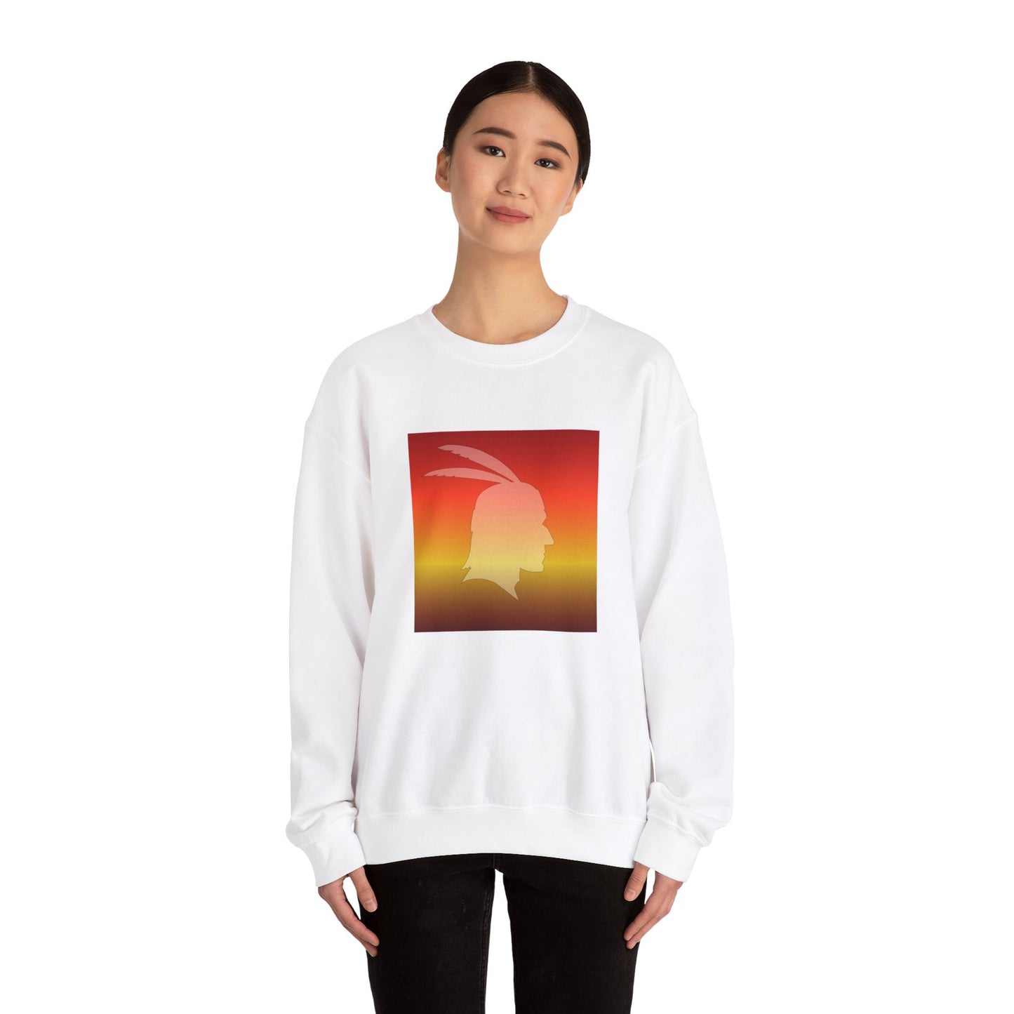 Unisex Heavy Blend™ Crewneck Sweatshirt/Native American/Fall Gradient