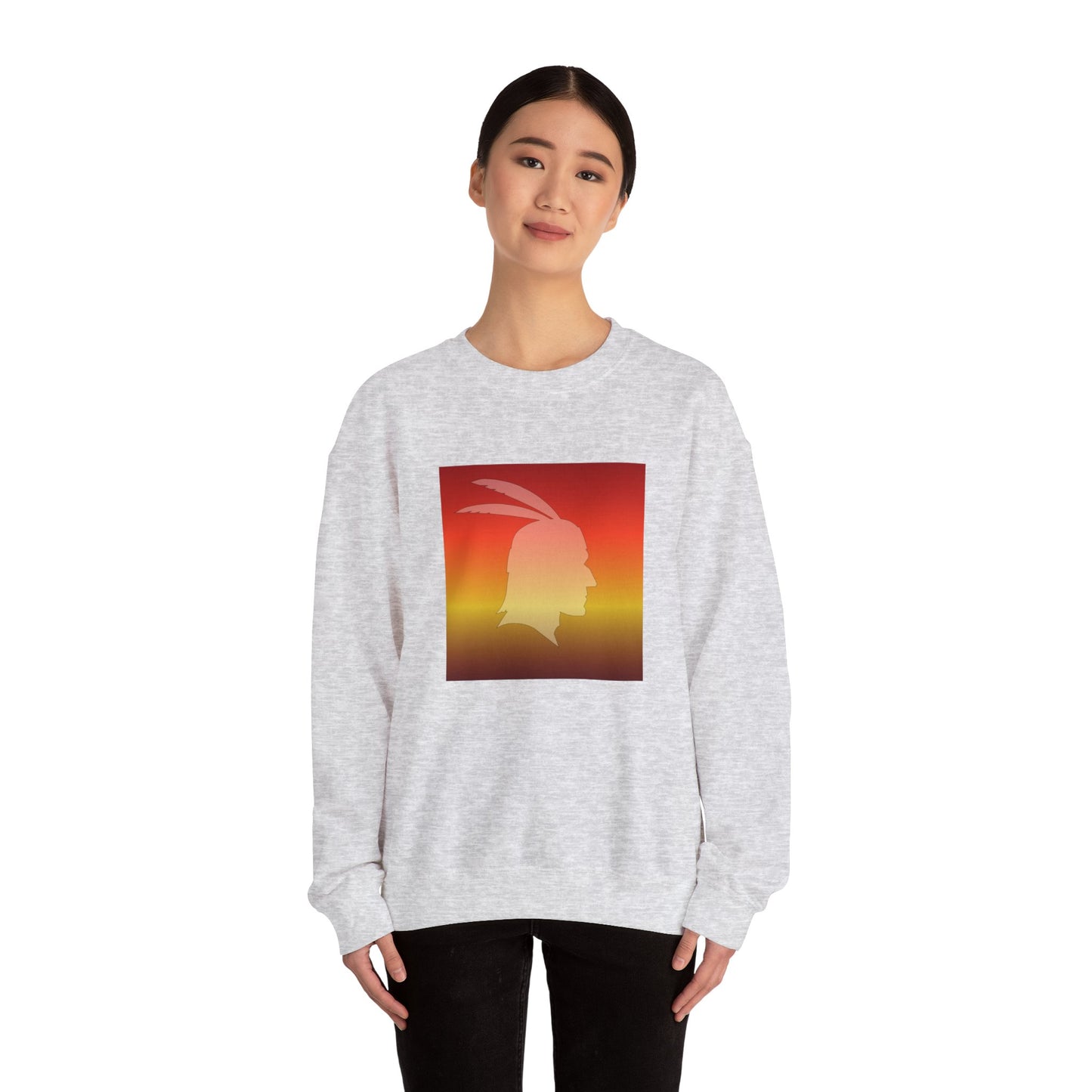 Unisex Heavy Blend™ Crewneck Sweatshirt/Native American/Fall Gradient