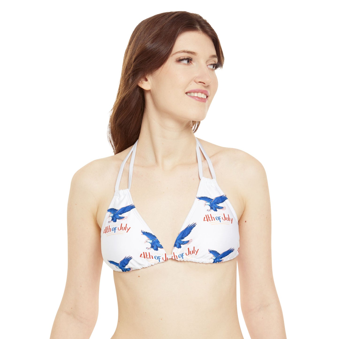 Strappy Bikini Set (AOP)/4th of July/Bald Eagle