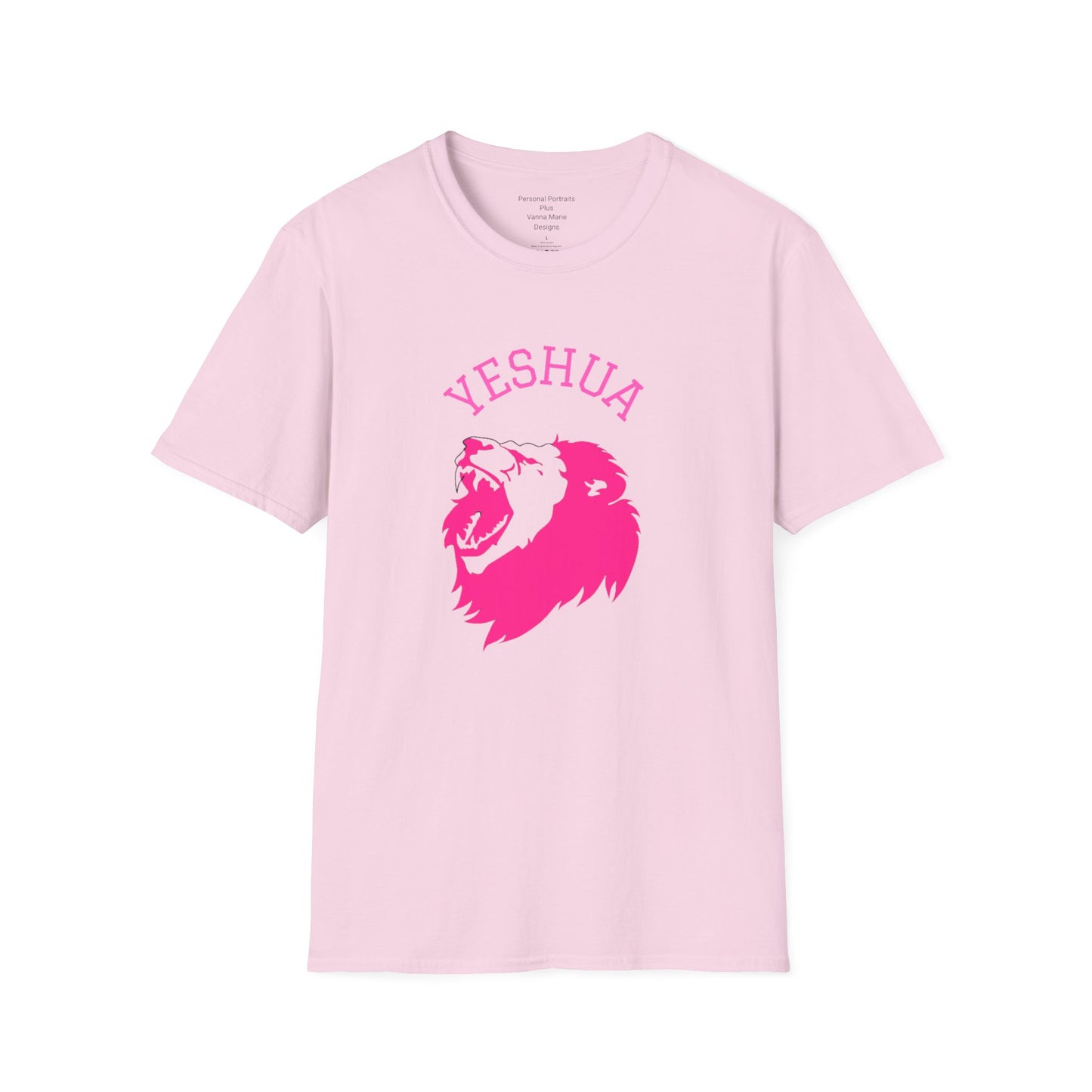 Unisex Softstyle T-Shirt/Yeshua/Pink/Lion