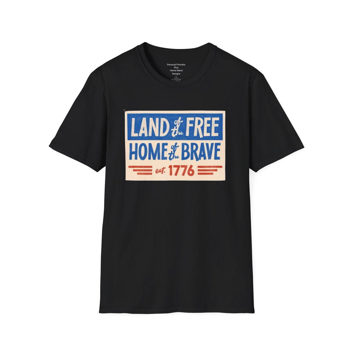 Unisex Softstyle T-Shirt/4th of July/Land of the Free Home of the Brave