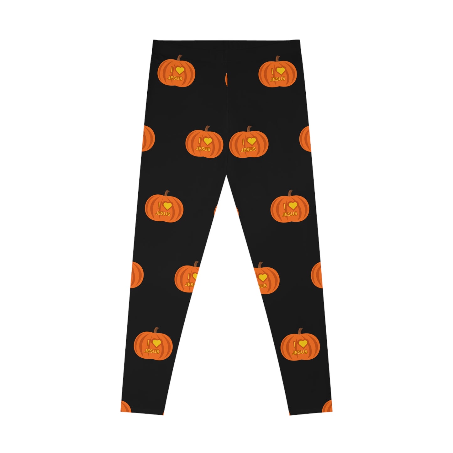 Women's Stretchy Legging/ I love Jesus Carved Pumpkins