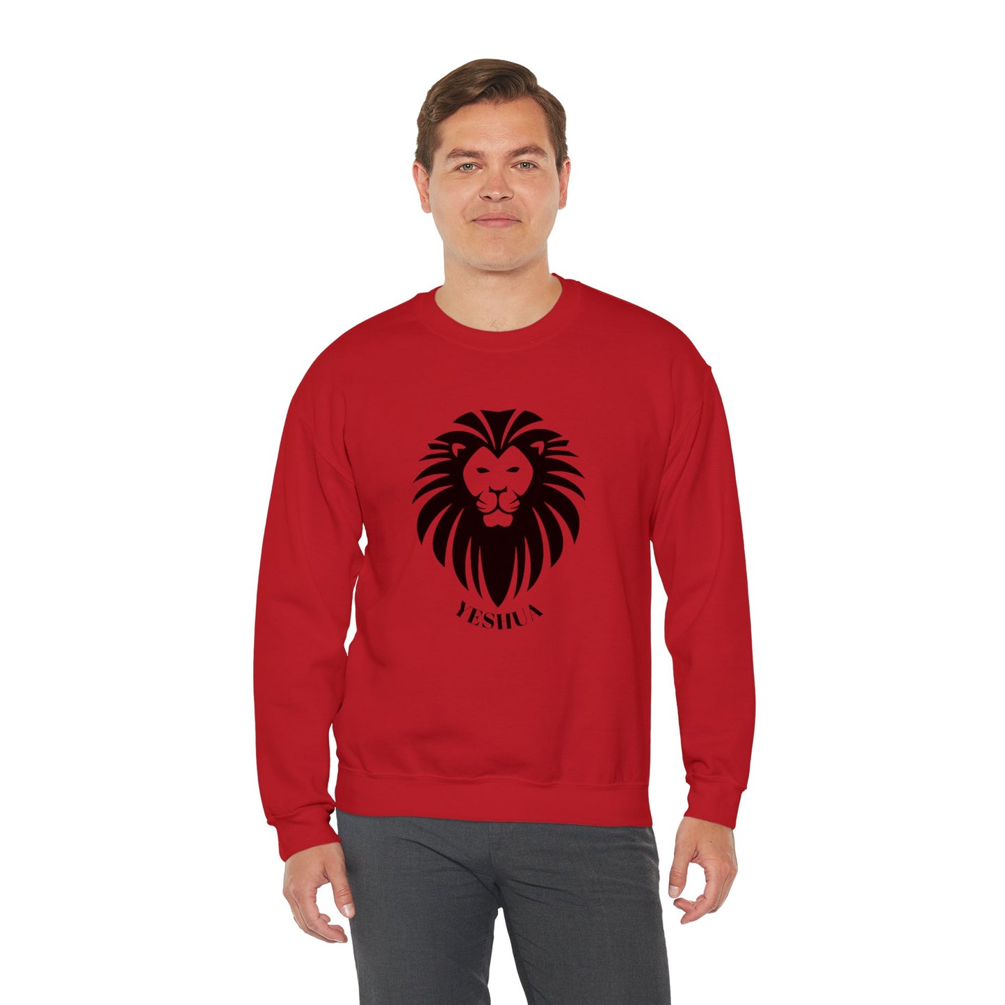 Unisex Heavy Blend™ Crewneck Sweatshirt/Yeshua Lion/Black