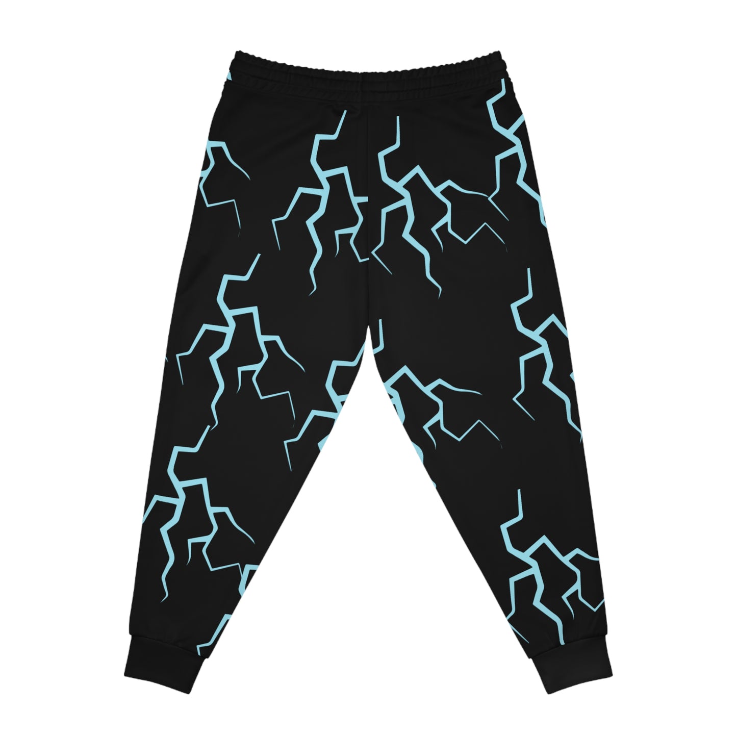 Unisex Athletic Joggers (AOP)/Black/Lighting Bolts