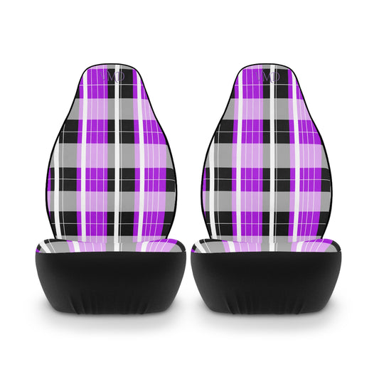 Polyester Car Seat Covers/Purple Plaid