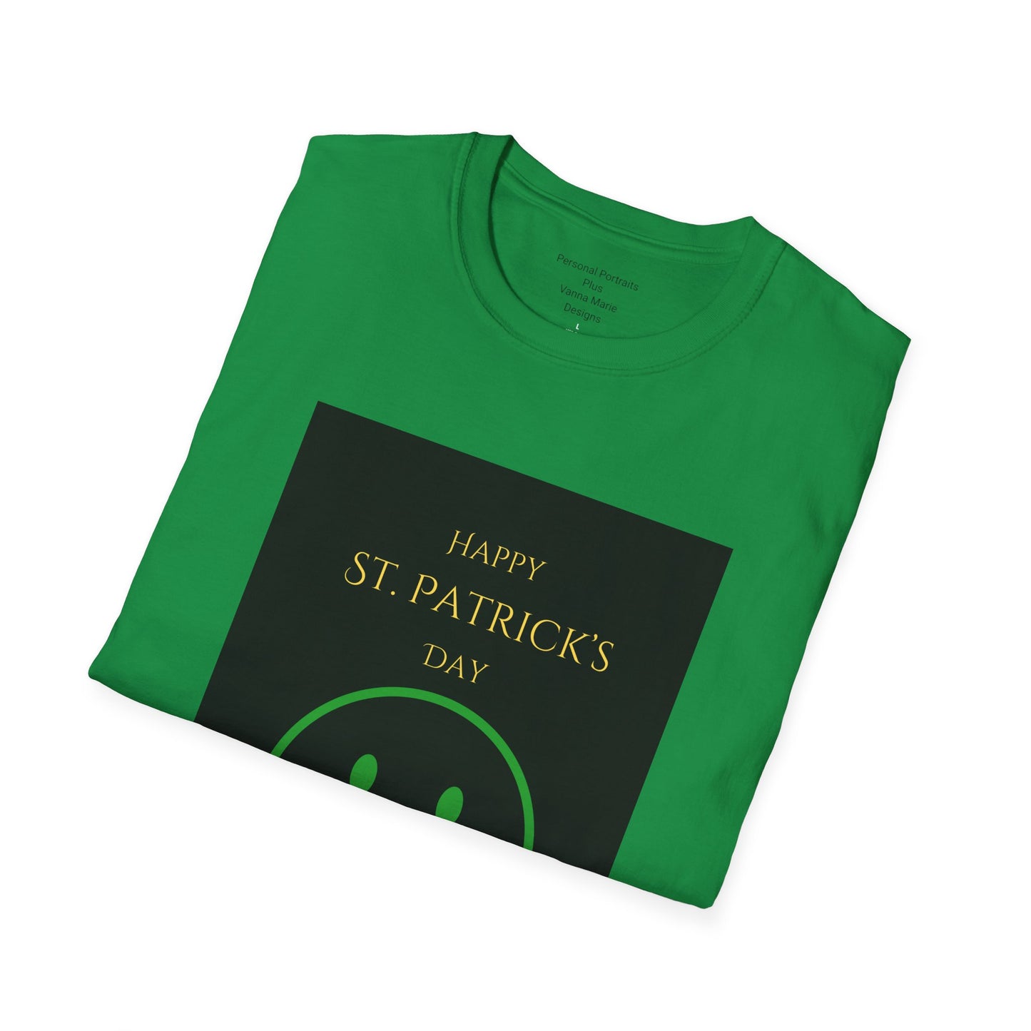 Unisex Softstyle T-Shirt/Happy St. Patricks Day/smiley face