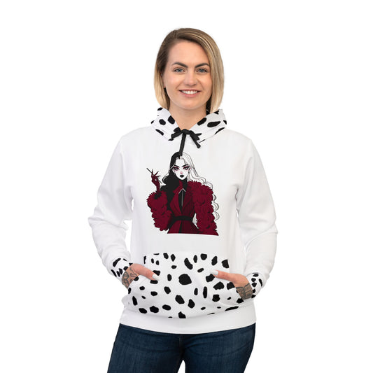 Women's Athletic Hoodie (AOP)/Cruella/Dalmation