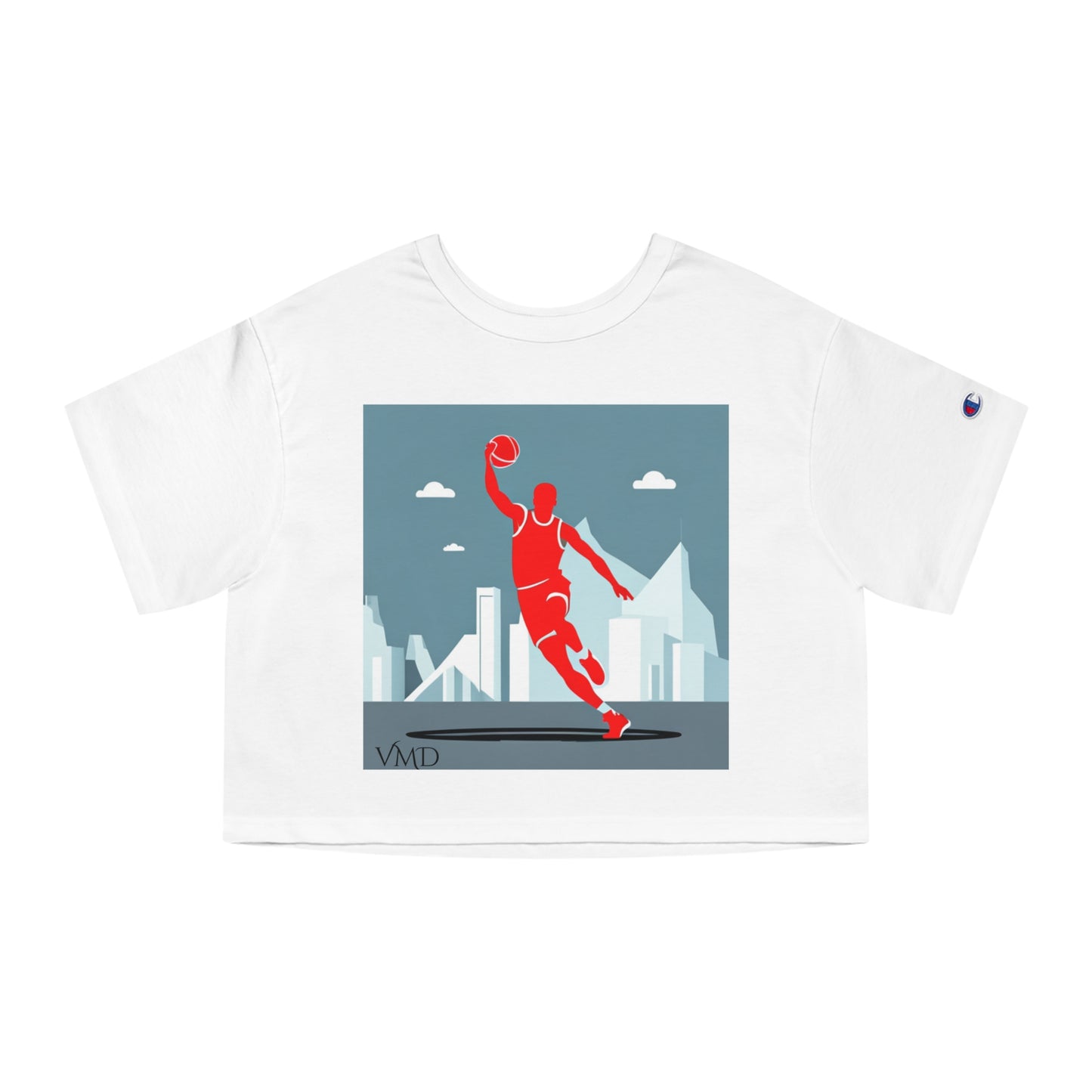 Champion Women's Cropped T-Shirt/Basketball Print