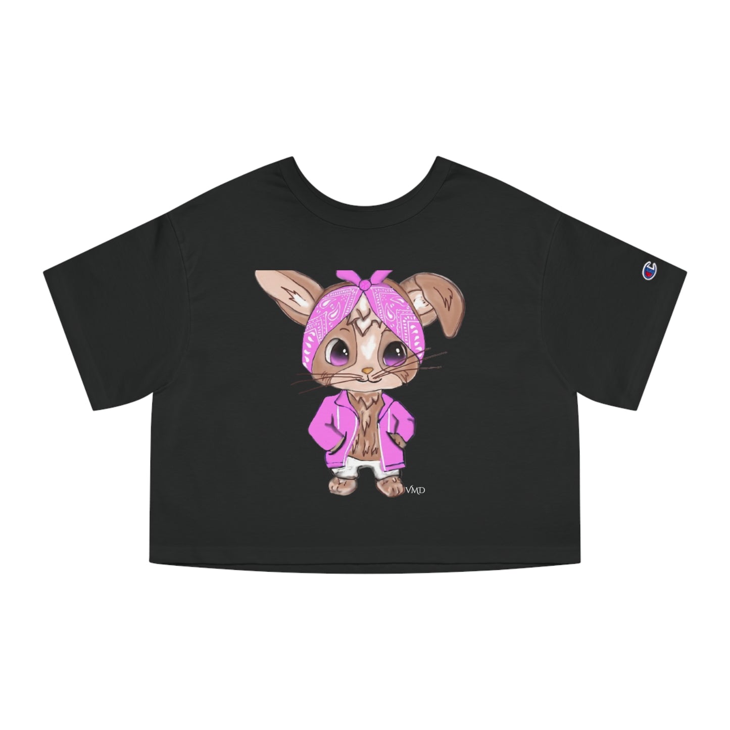 Champion Women's Cropped T-Shirt/Bandana Bunnie/Baby Pink