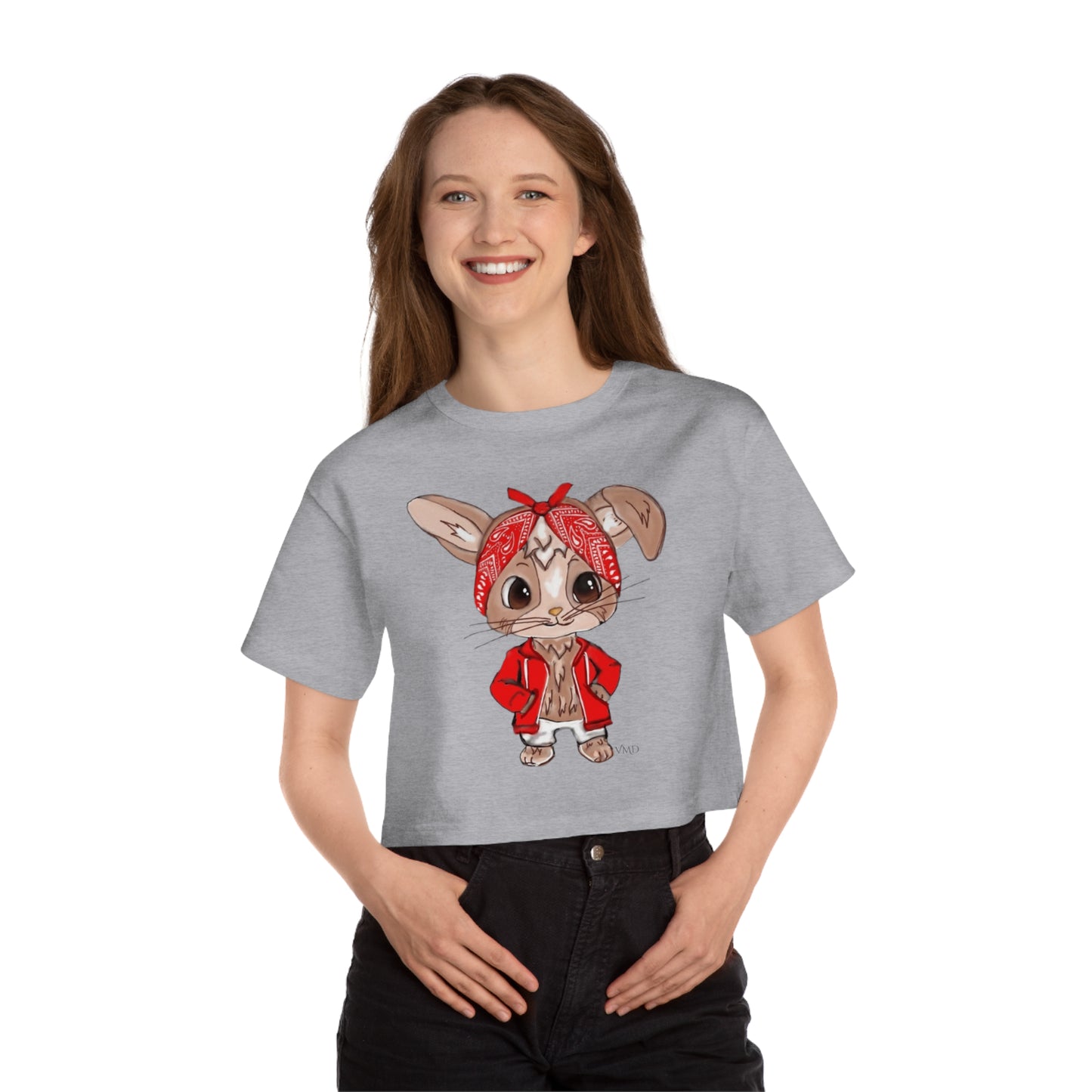 Champion Women's Cropped T-Shirt/Bandana Bunnie/Red