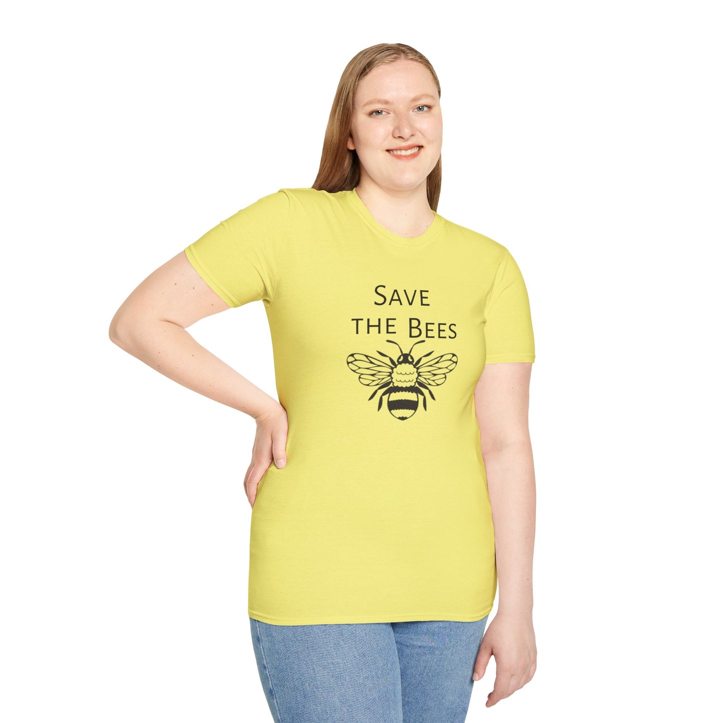 Unisex Softstyle T-Shirt/Save the Bees/With every Save the bees t- shirt purchased 10% of sales goes to bee organization's