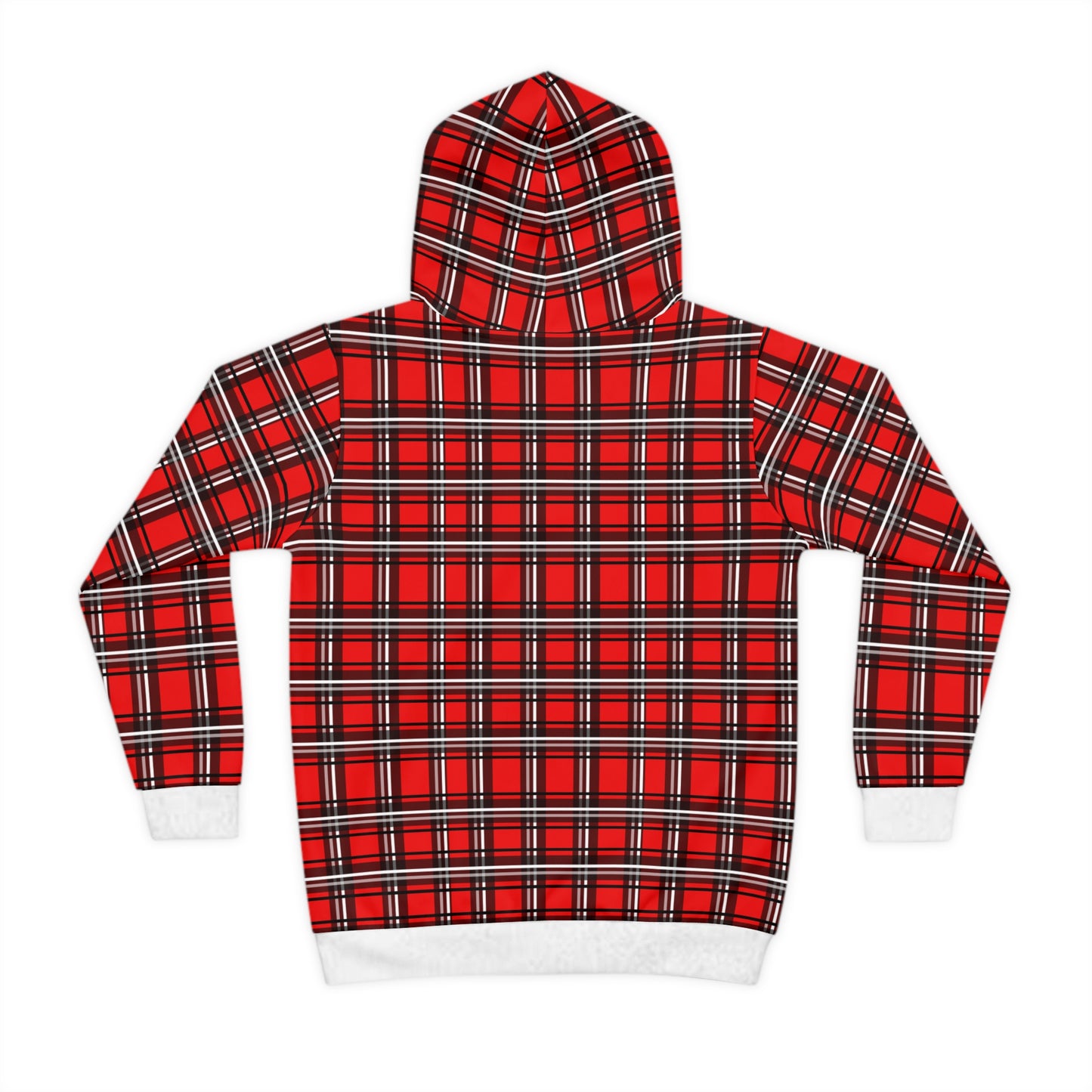 Children's Hoodie (AOP) / White Reindeer/Red/Black/Plaid/Holiday