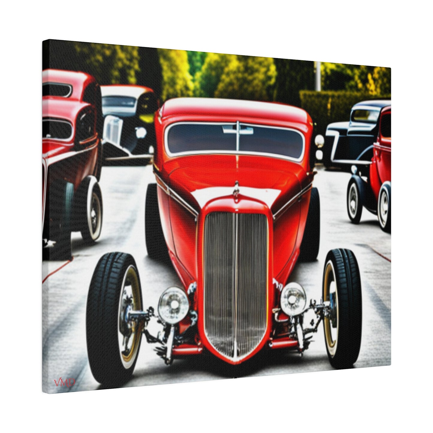 Digital Print Canvas, Stretched, 0.75"/Hot Rods Red