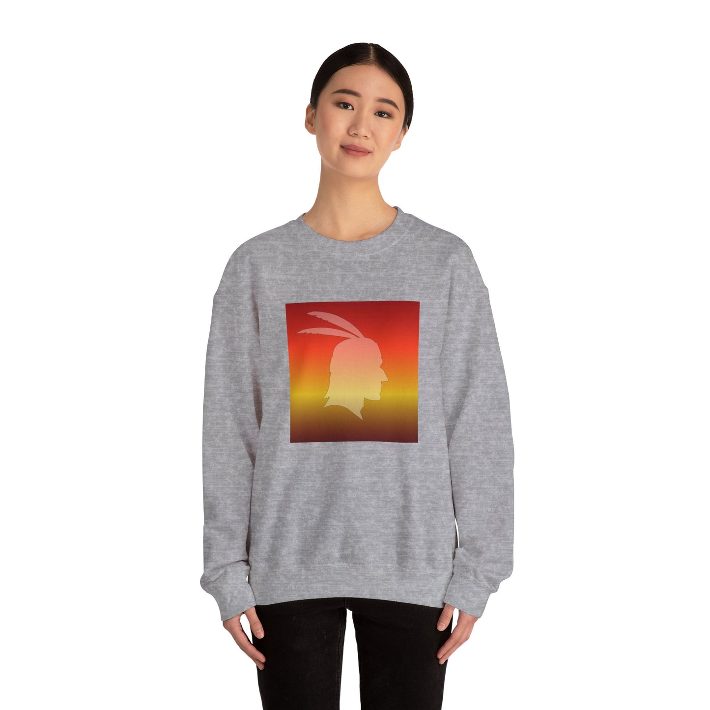 Unisex Heavy Blend™ Crewneck Sweatshirt/Native American/Fall Gradient