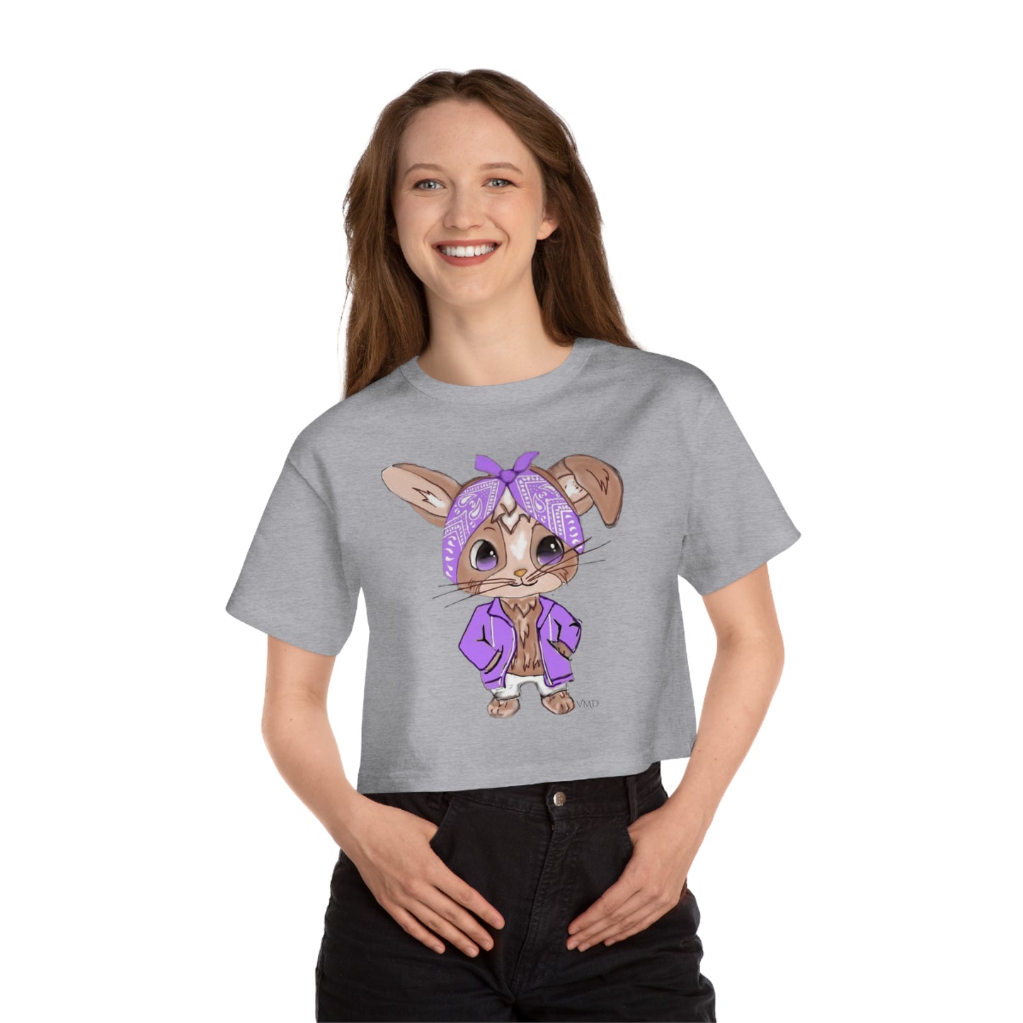 Champion Women's Cropped T-Shirt/Bandana Bunnie/Light Purple