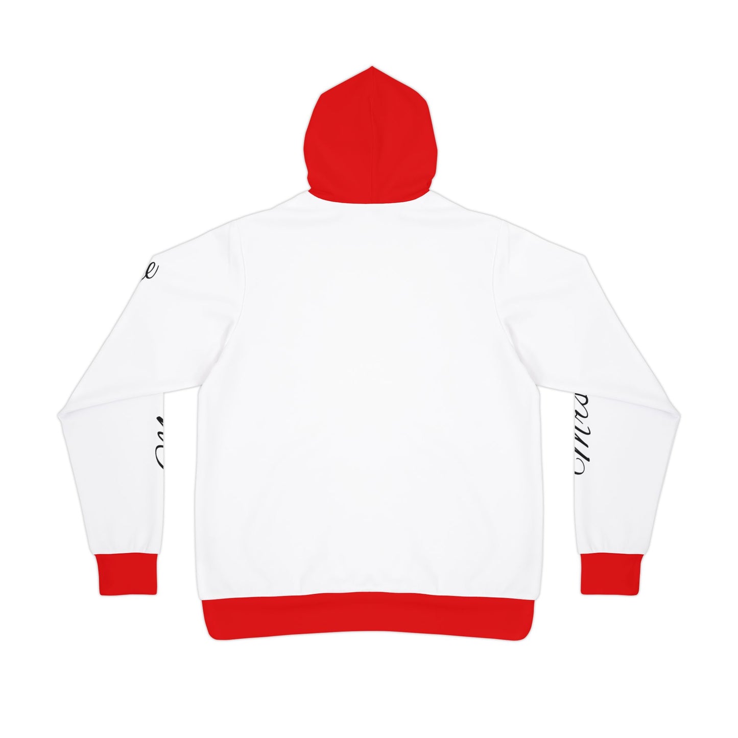 Woman's Athletic Hoodie (AOP)/Mrs clause/ Red/white/1