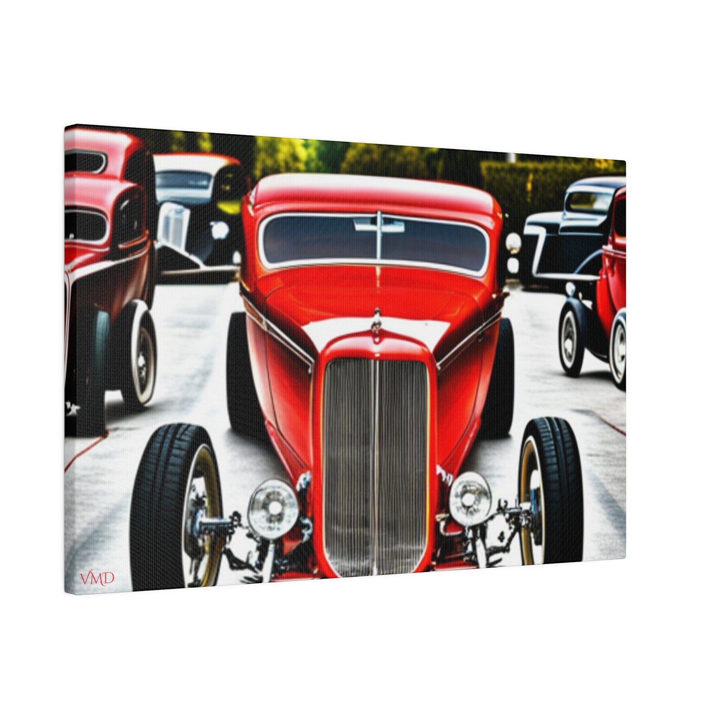 Digital Print Canvas, Stretched, 0.75"/Hot Rods Red