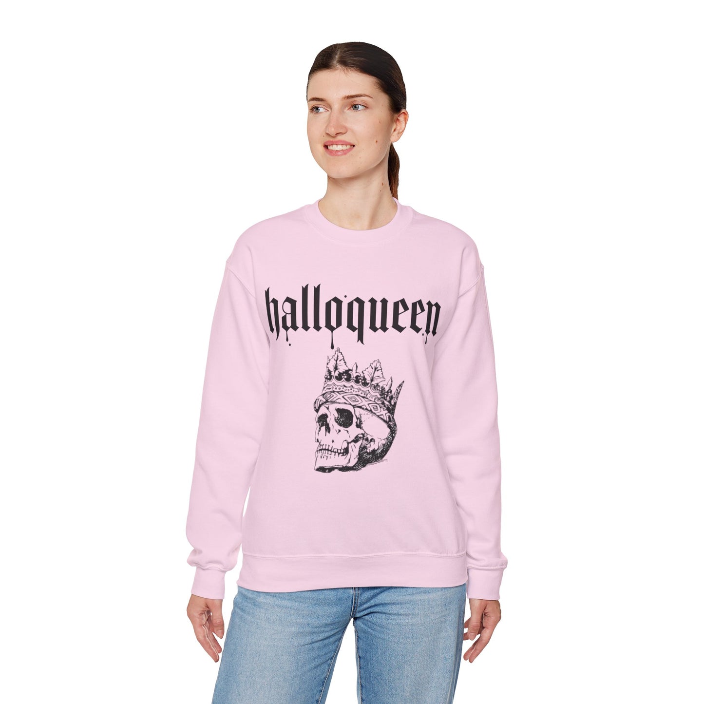 Womans Heavy Blend™ Crewneck Sweatshirt/Halloqueen/Skull