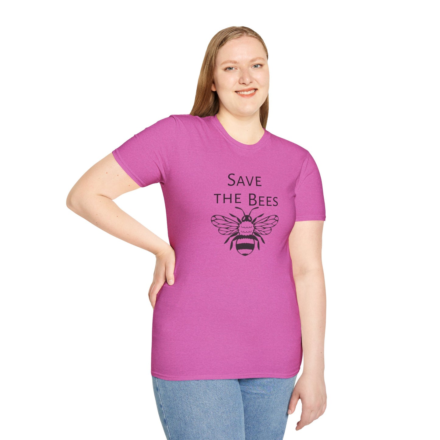 Unisex Softstyle T-Shirt/Save the Bees/With every Save the bees t- shirt purchased 10% of sales goes to bee organization's