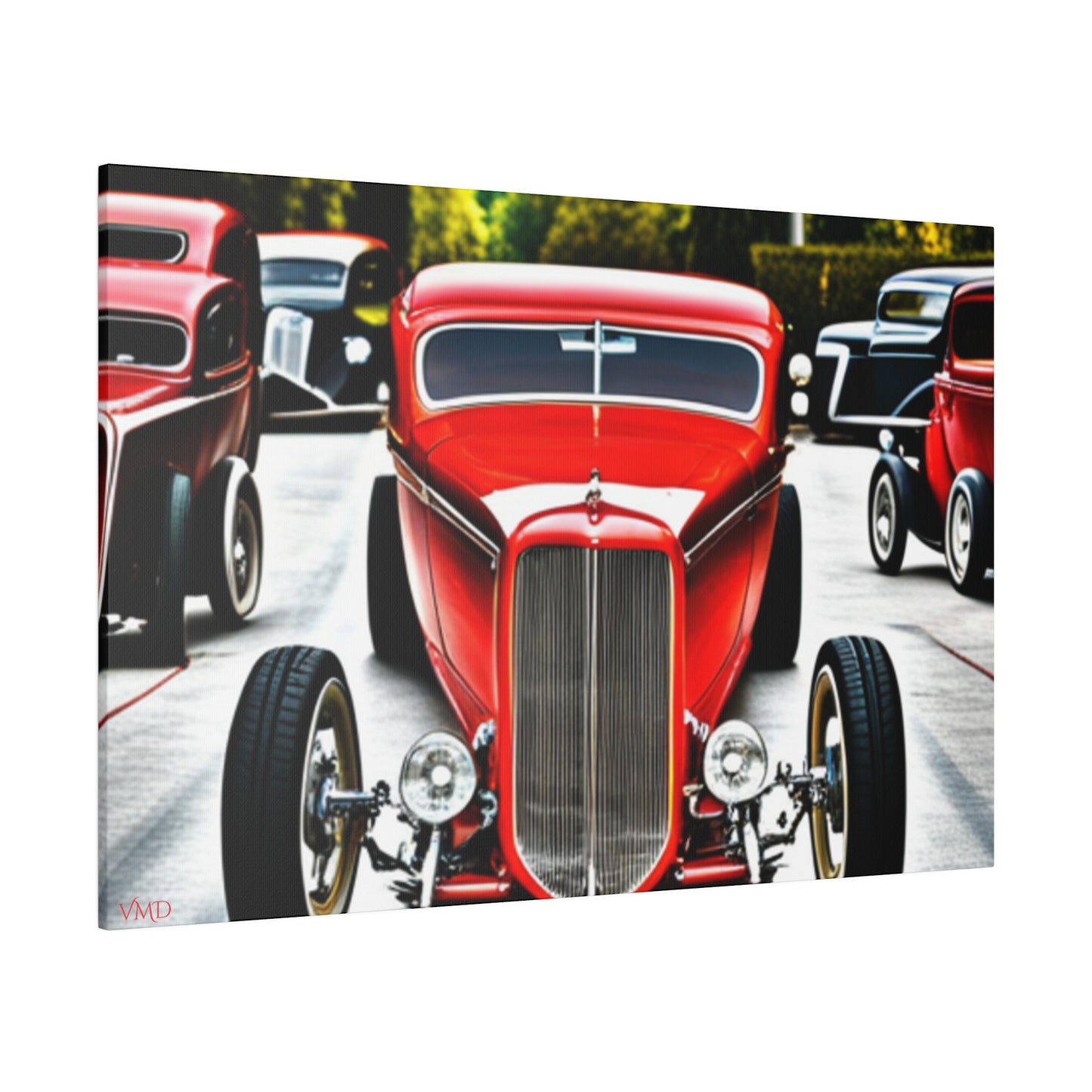 Digital Print Canvas, Stretched, 0.75"/Hot Rods Red