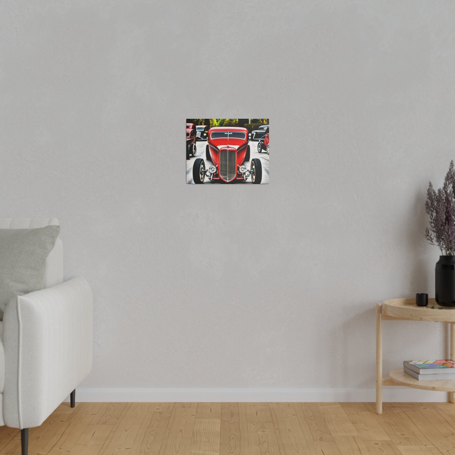 Digital Print Canvas, Stretched, 0.75"/Hot Rods Red