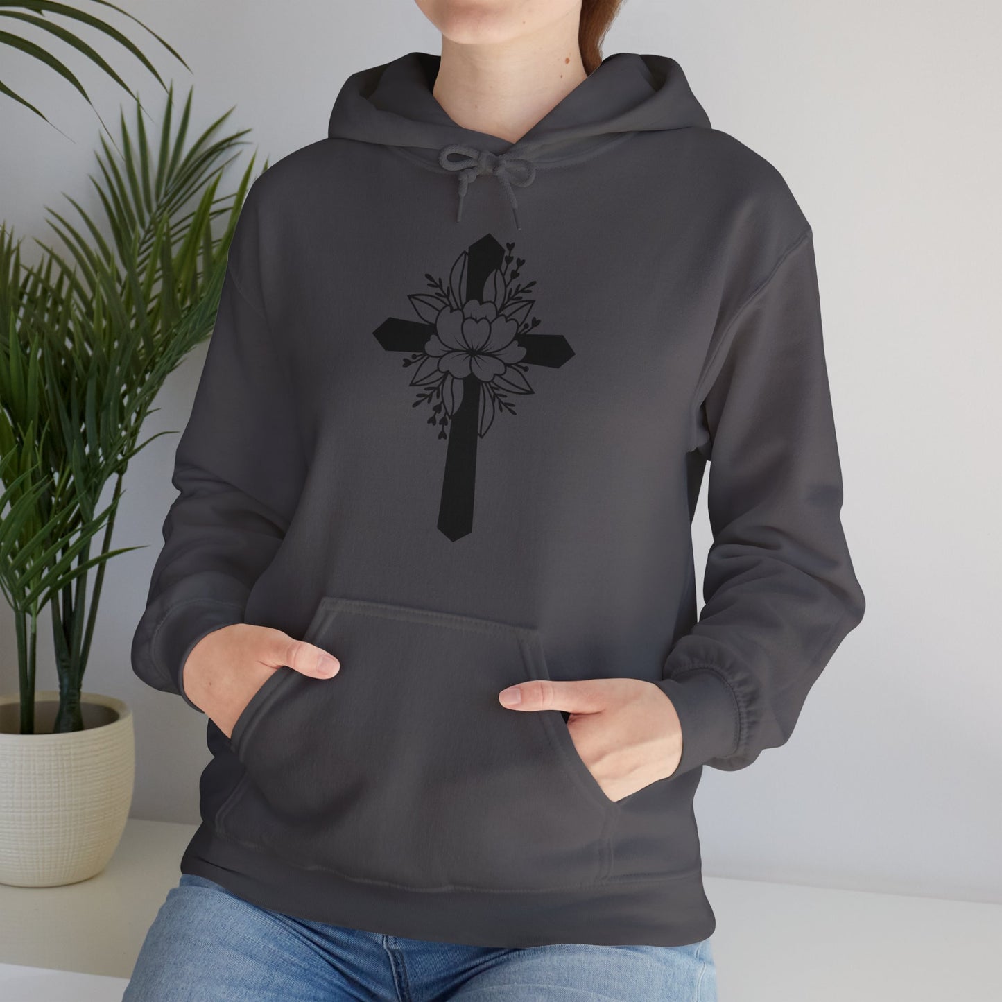 Unisex Heavy Blend™ Hooded Sweatshirt Cross/Christian Art