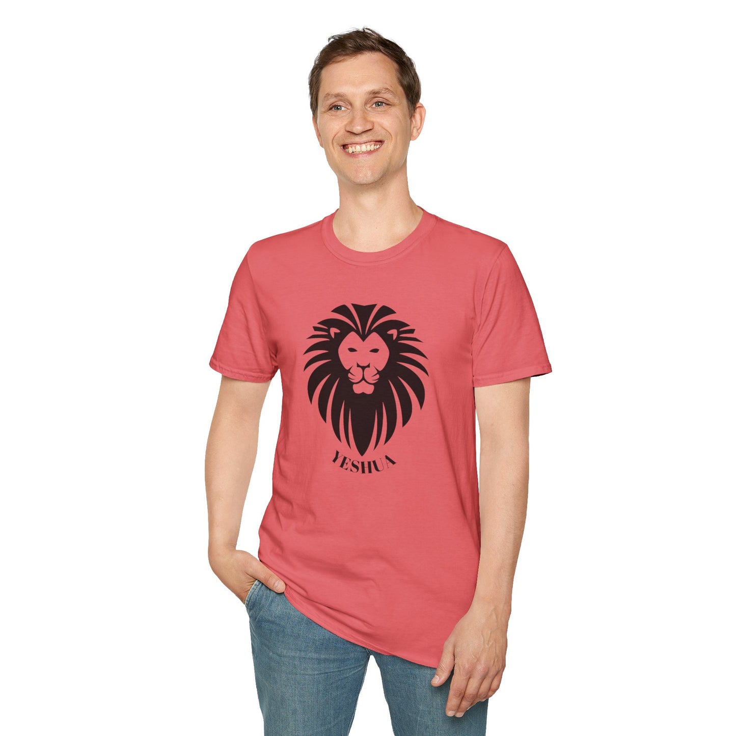 Unisex Softstyle T-Shirt/Yeshua Lion/Black