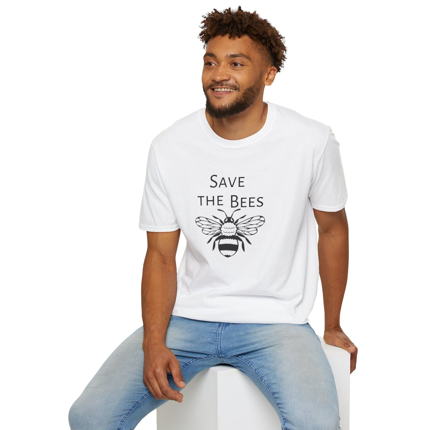 Unisex Softstyle T-Shirt/Save the Bees/With every Save the bees t- shirt purchased 10% of sales goes to bee organization's