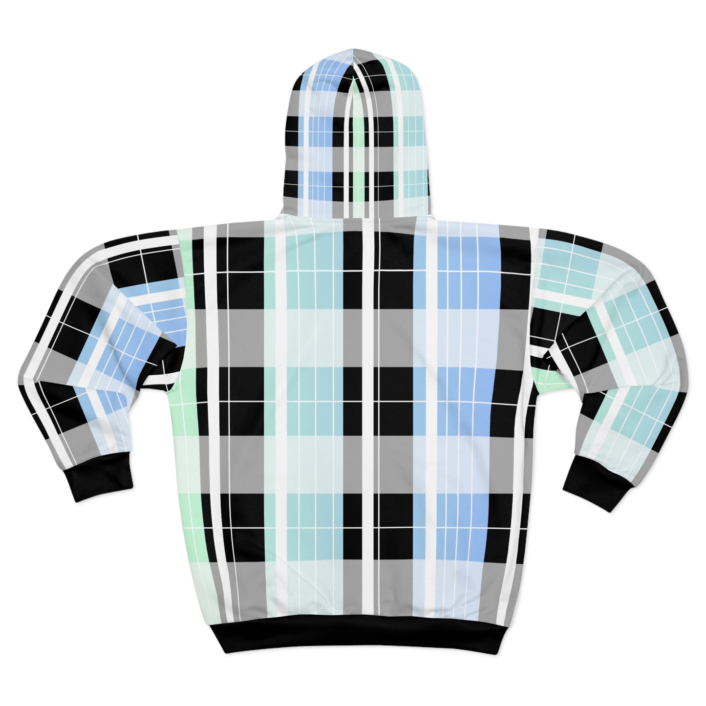 Unisex Zip Hoodie (AOP)/Spring/Pastel Plaid BBY/B