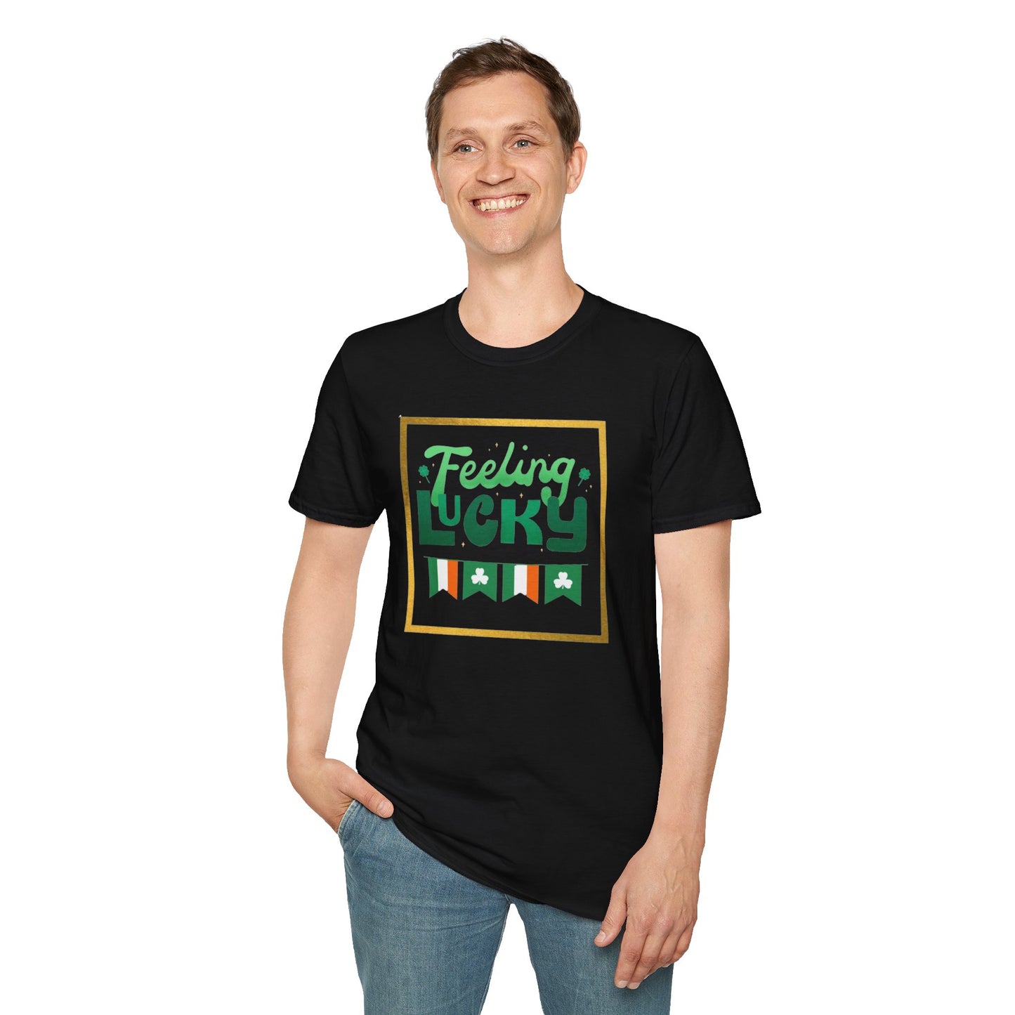 Unisex Softstyle T-Shirt/Feeling Lucky/Irish flags