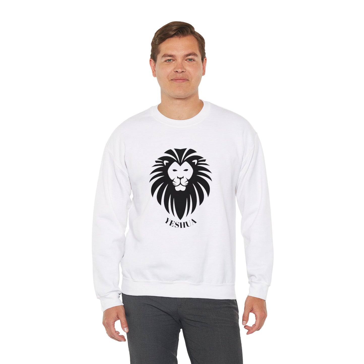 Unisex Heavy Blend™ Crewneck Sweatshirt/Yeshua Lion/Black