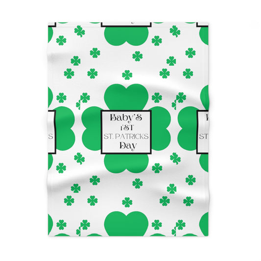 Soft Fleece Baby Blanket/Babys 1st Saint Patrick's Day