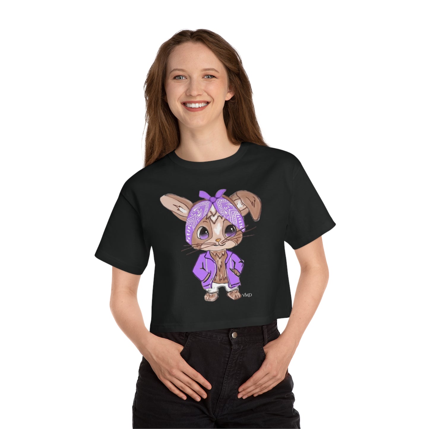 Champion Women's Cropped T-Shirt/Bandana Bunnie/Light Purple