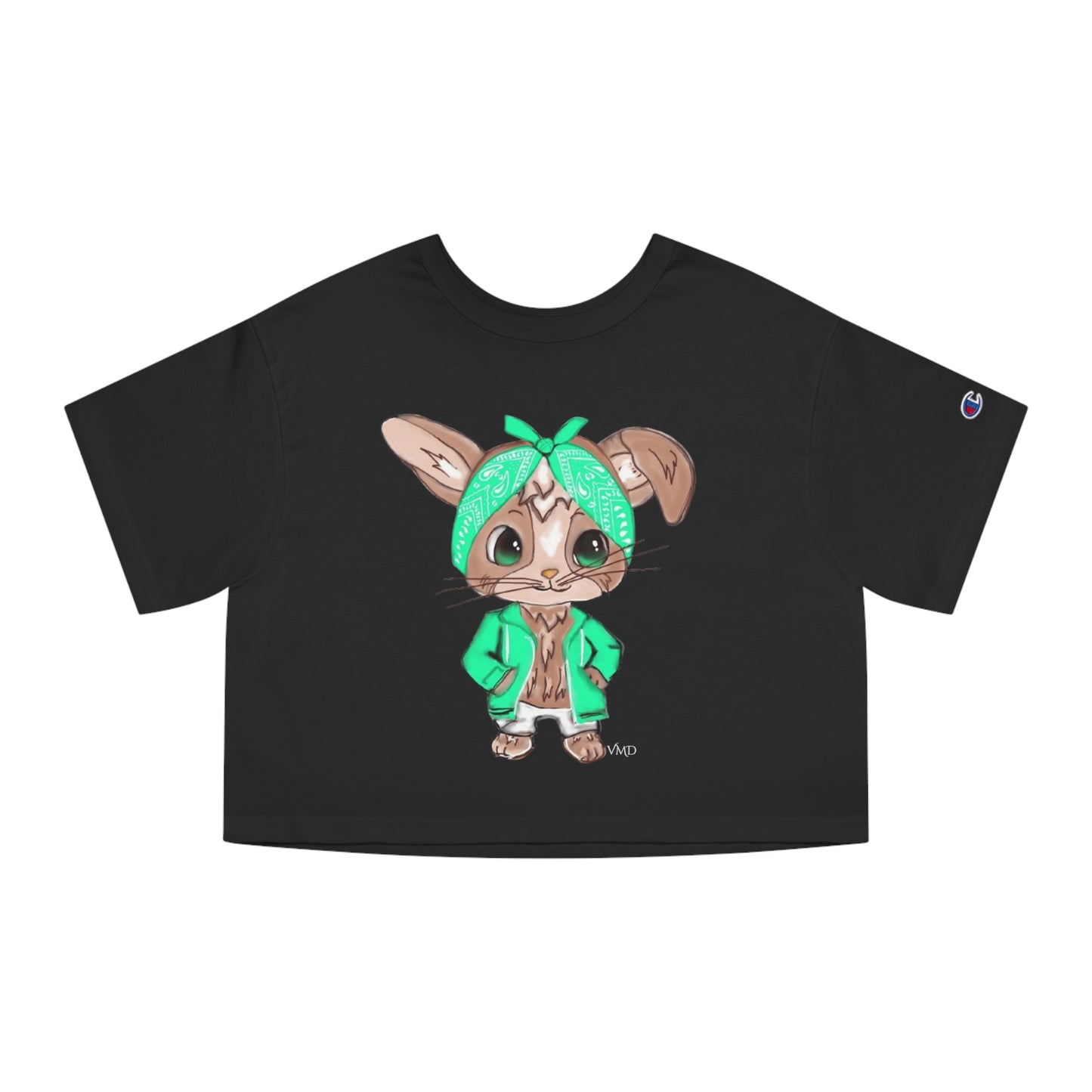 Champion Women's Cropped T-Shirt/Bandana Bunnie/Teal