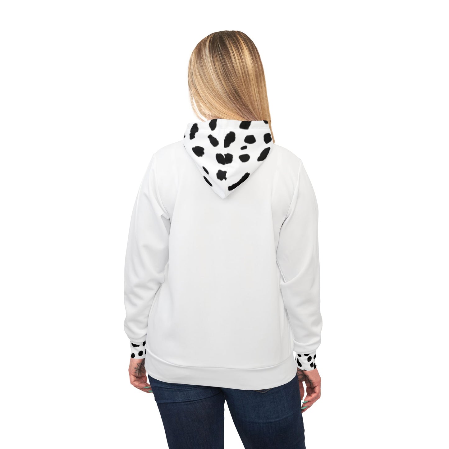 Women's Athletic Hoodie (AOP)/Cruella/Dalmation