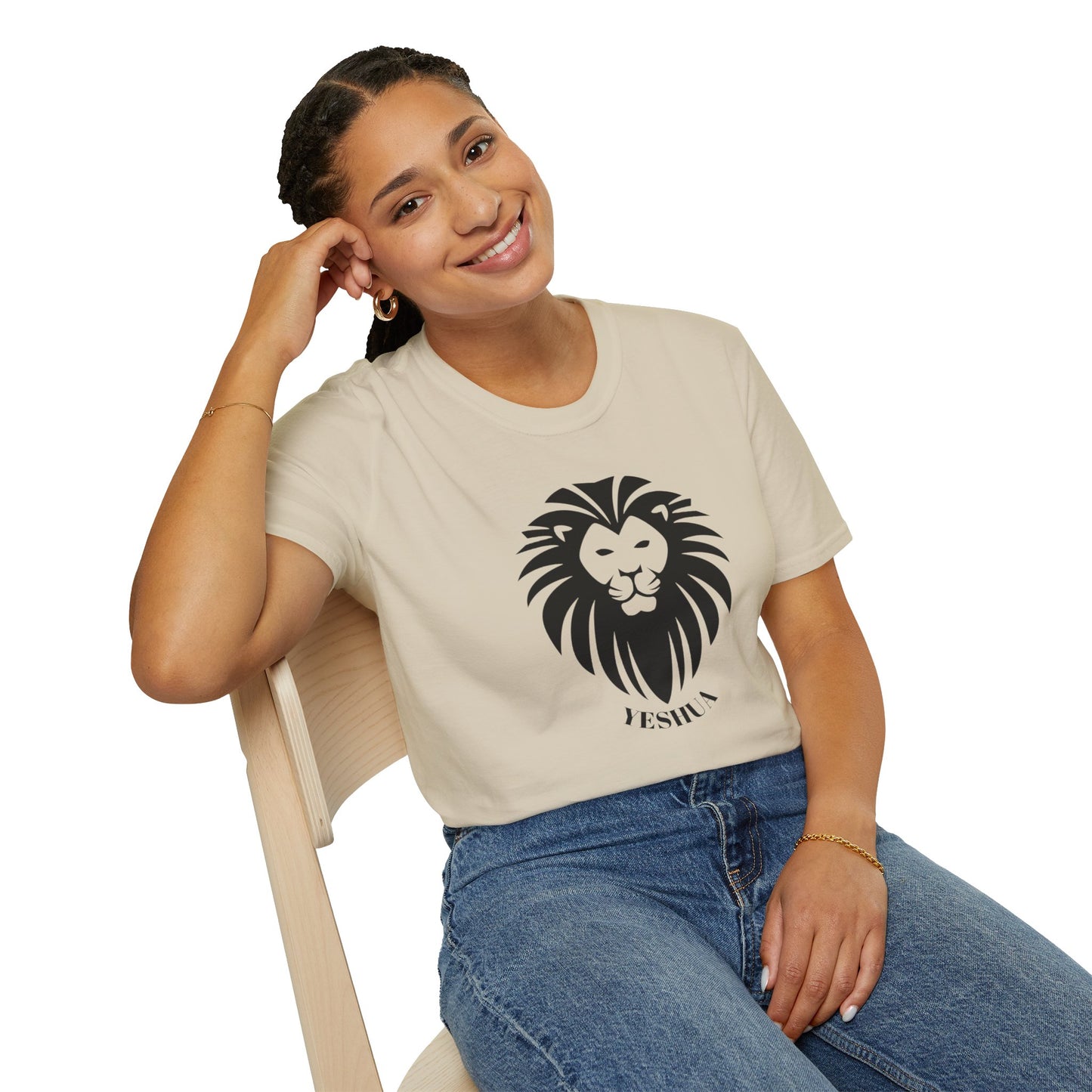 Unisex Softstyle T-Shirt/Yeshua Lion/Black