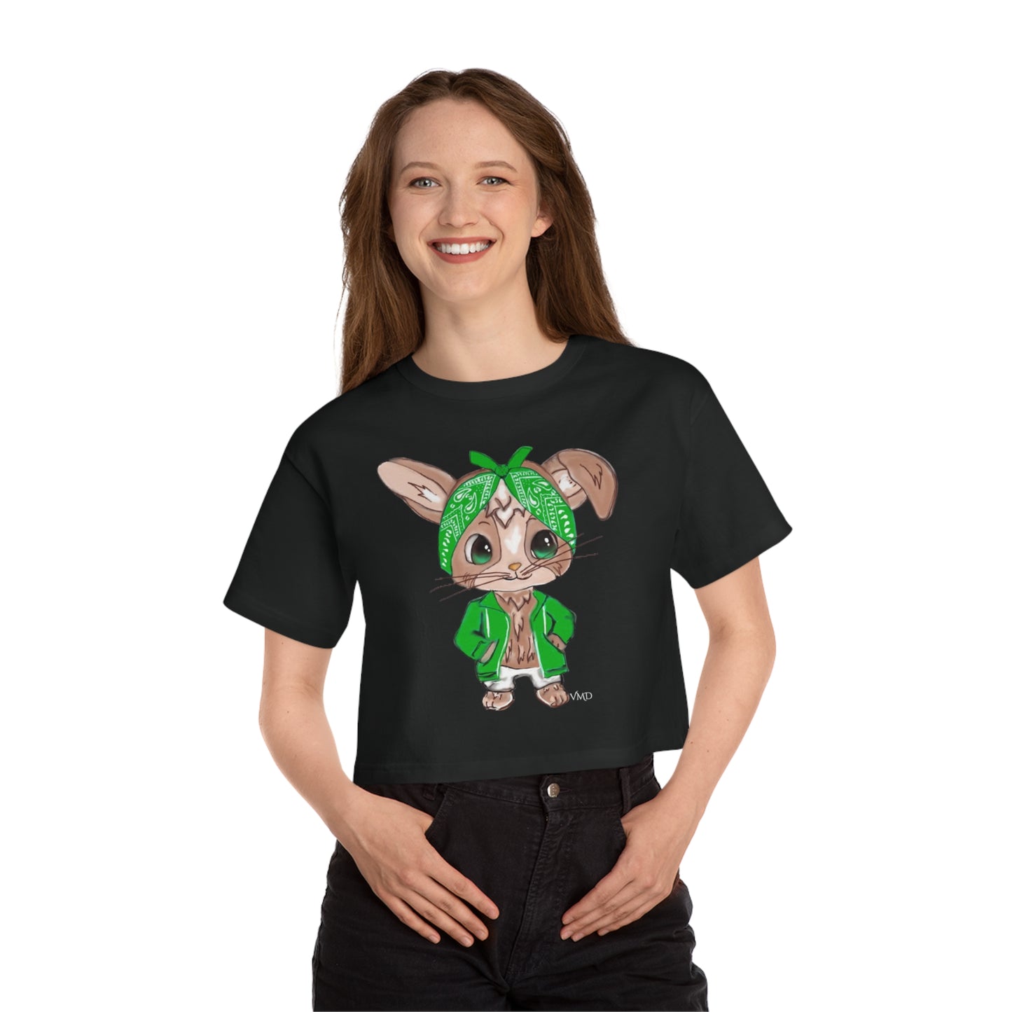 Champion Women's Cropped T-Shirt/Bandana Bunnie/Green