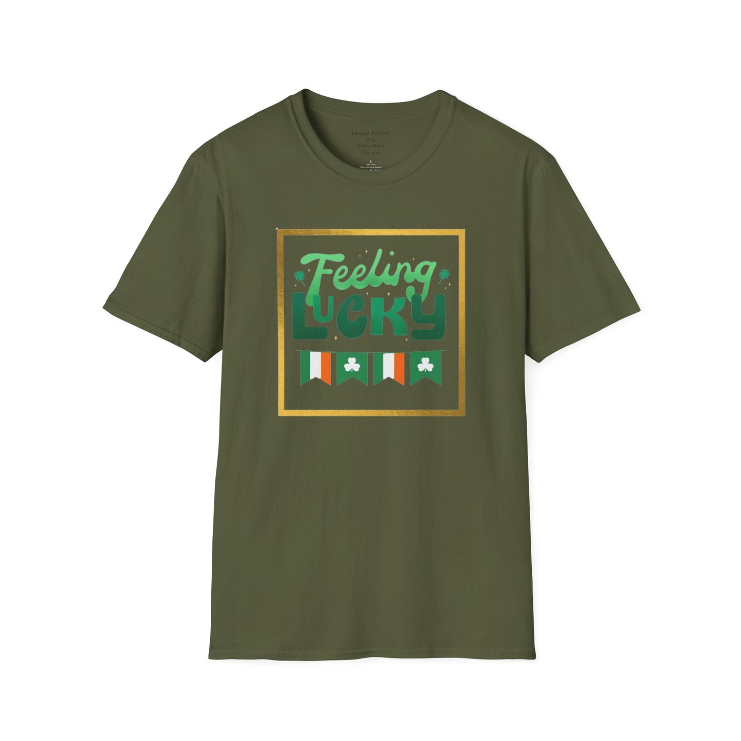 Unisex Softstyle T-Shirt/Feeling Lucky/Irish flags