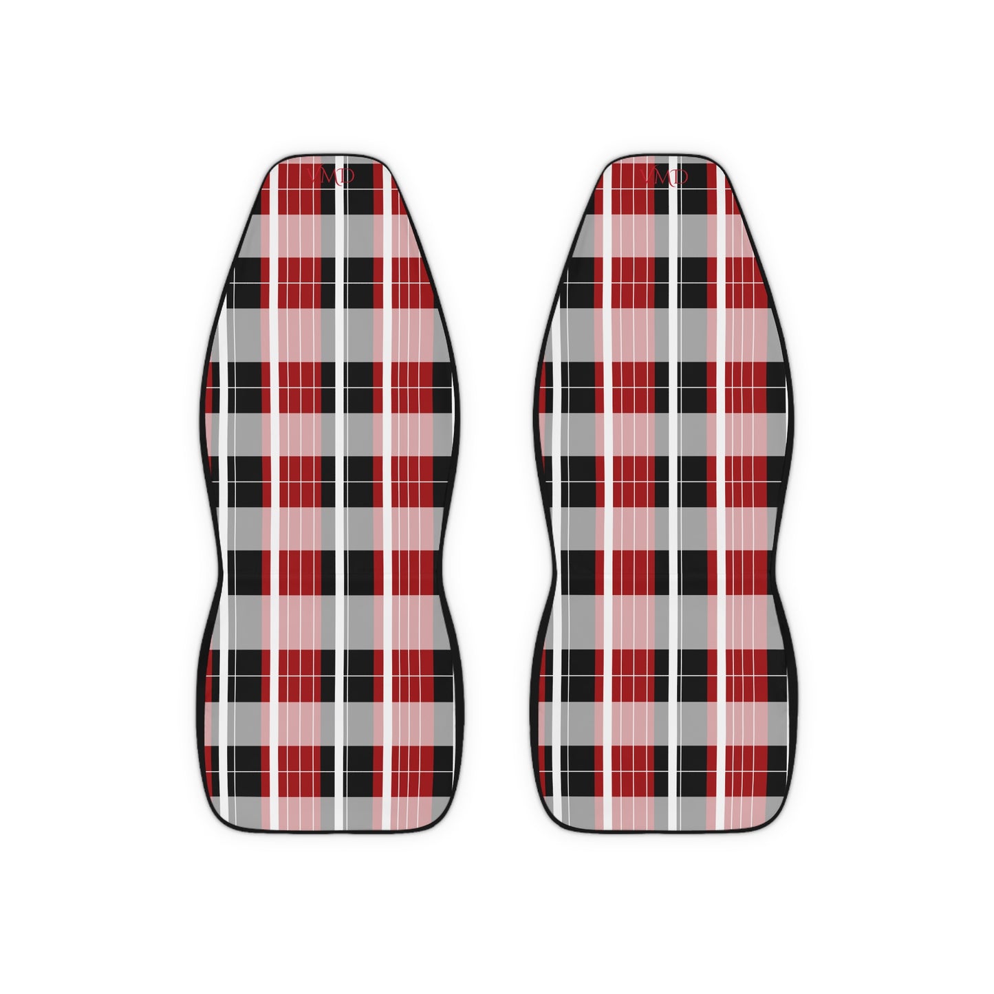 Polyester Car Seat Covers/ Maroon/Dark Red Gradient Plaid