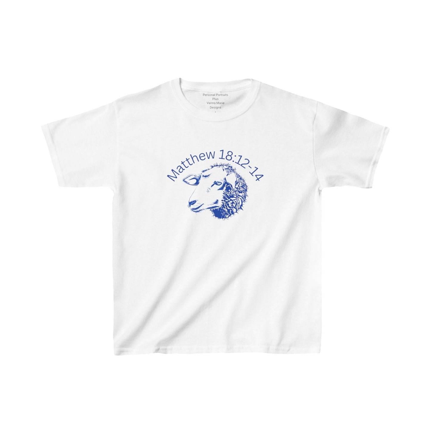 Kids Heavy Cotton™ Tee/Lamb/Matthew 18:12-14/Blue