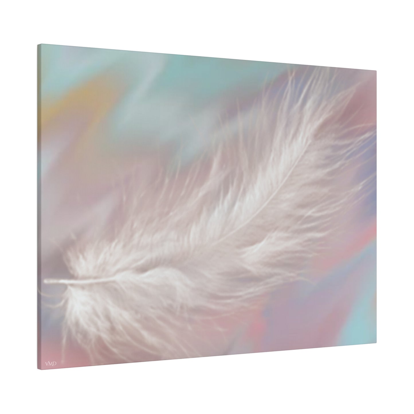 Digital Portrait Print, 0.75"/Feather/Pastel BG