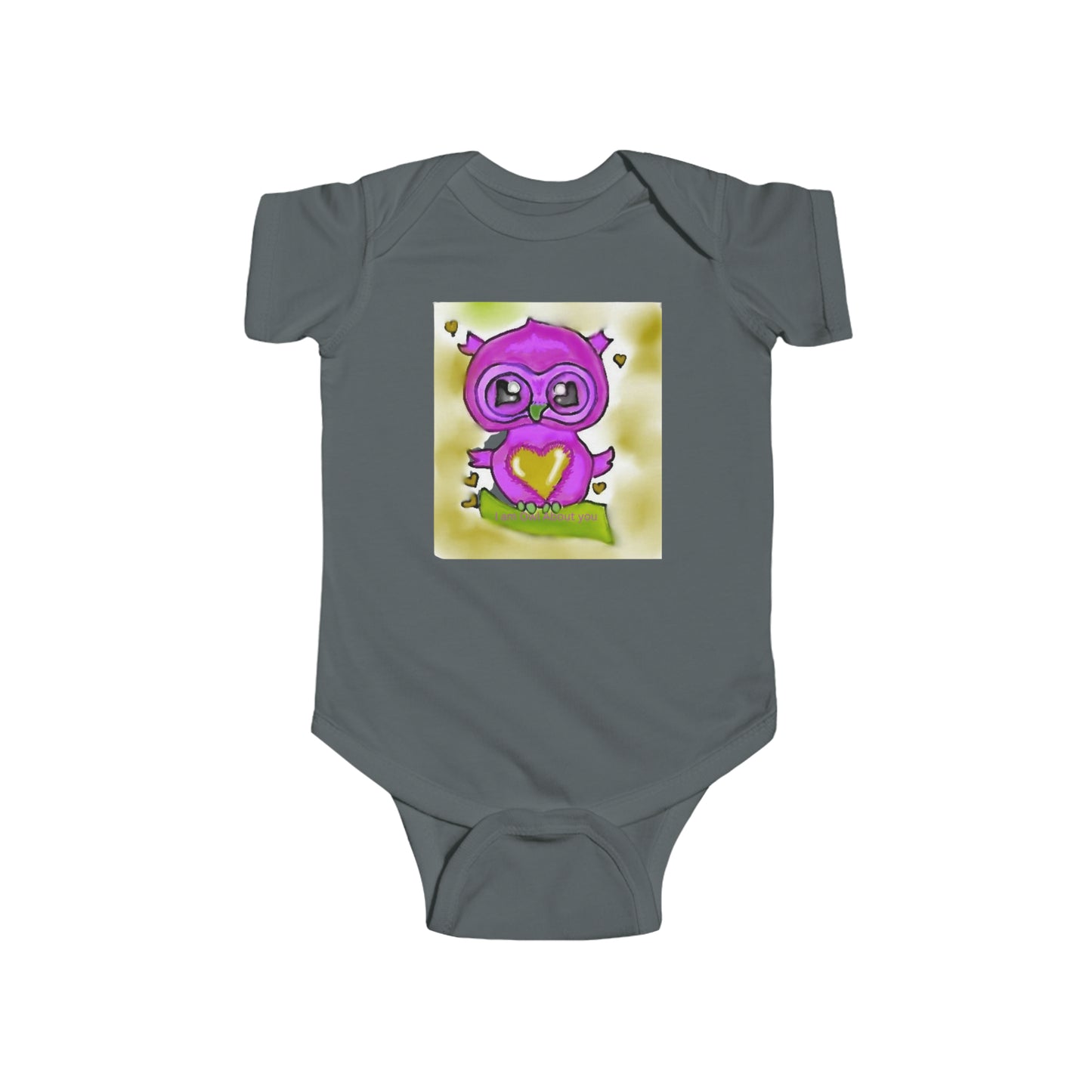 Infant Fine Jersey Bodysuit/I am Owl about you/Valentines Day