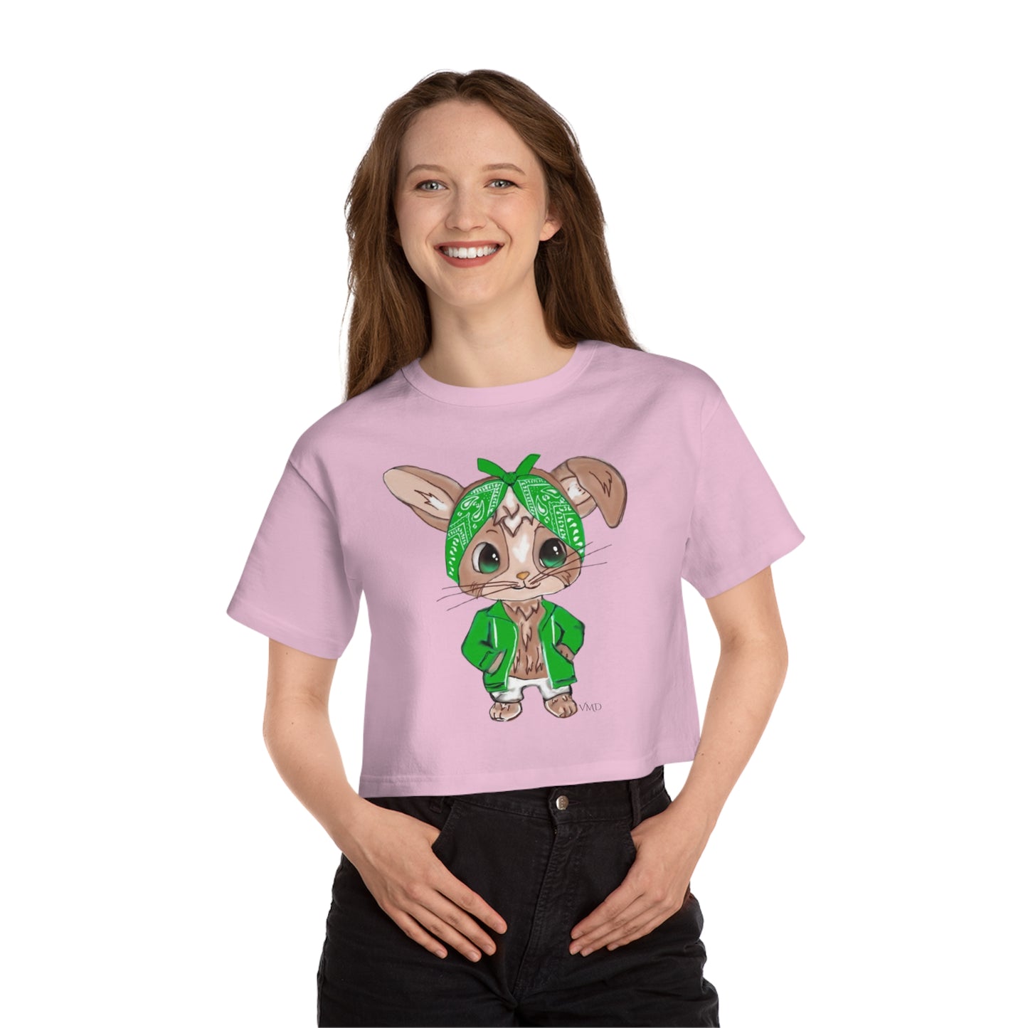 Champion Women's Cropped T-Shirt/Bandana Bunnie/Green