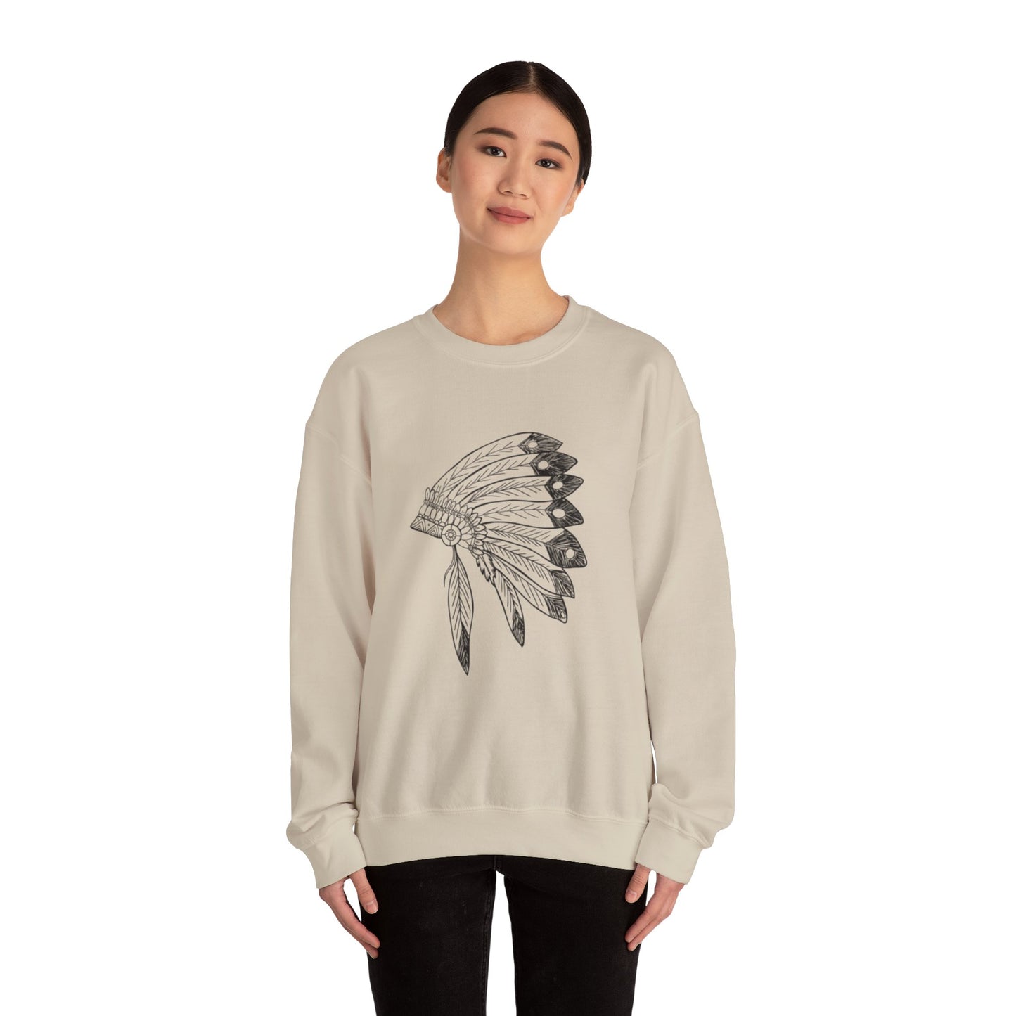 Unisex Heavy Blend™ Crewneck Sweatshirt/Chief Head Dress