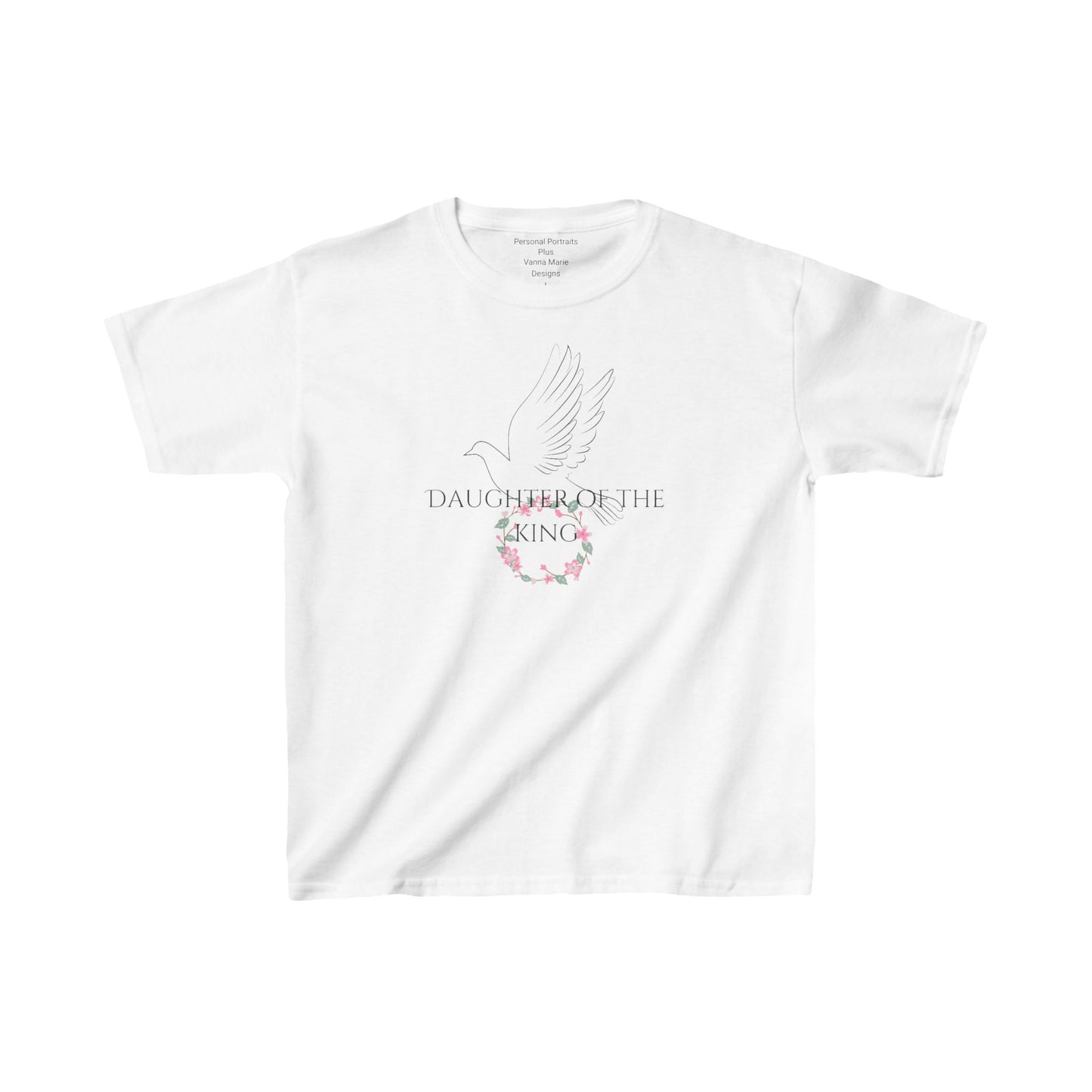 Kids Heavy Cotton™ Tee/Daughter of The King/Floral Pink Crown