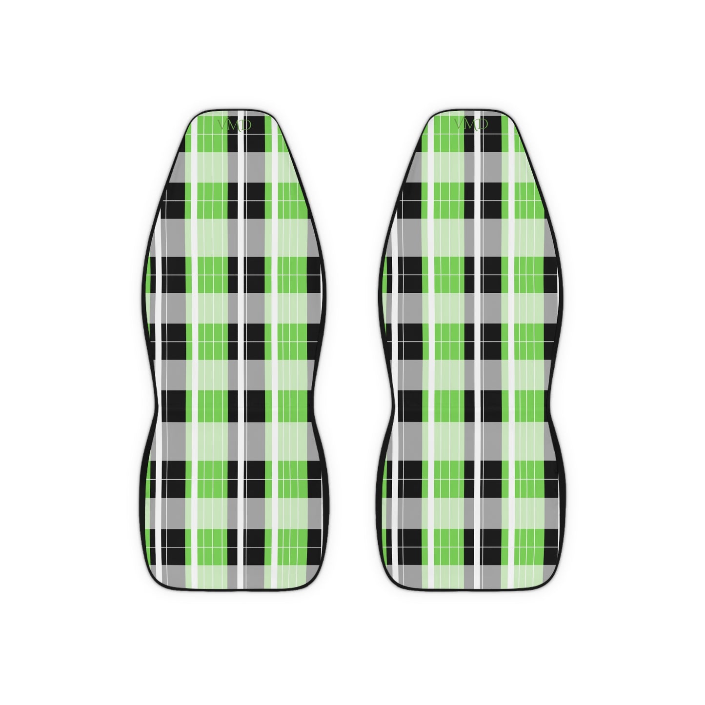 Polyester Car Seat Covers/Green Gradient Plaid