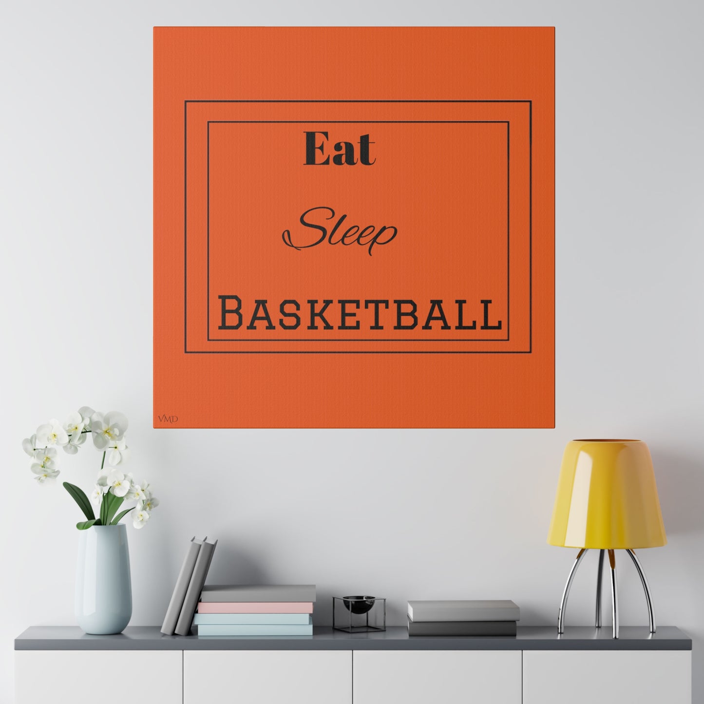 Digital Portrait Print/Canvas, Stretched, 0.75"/Eat Sleep Basketball/OR/BG