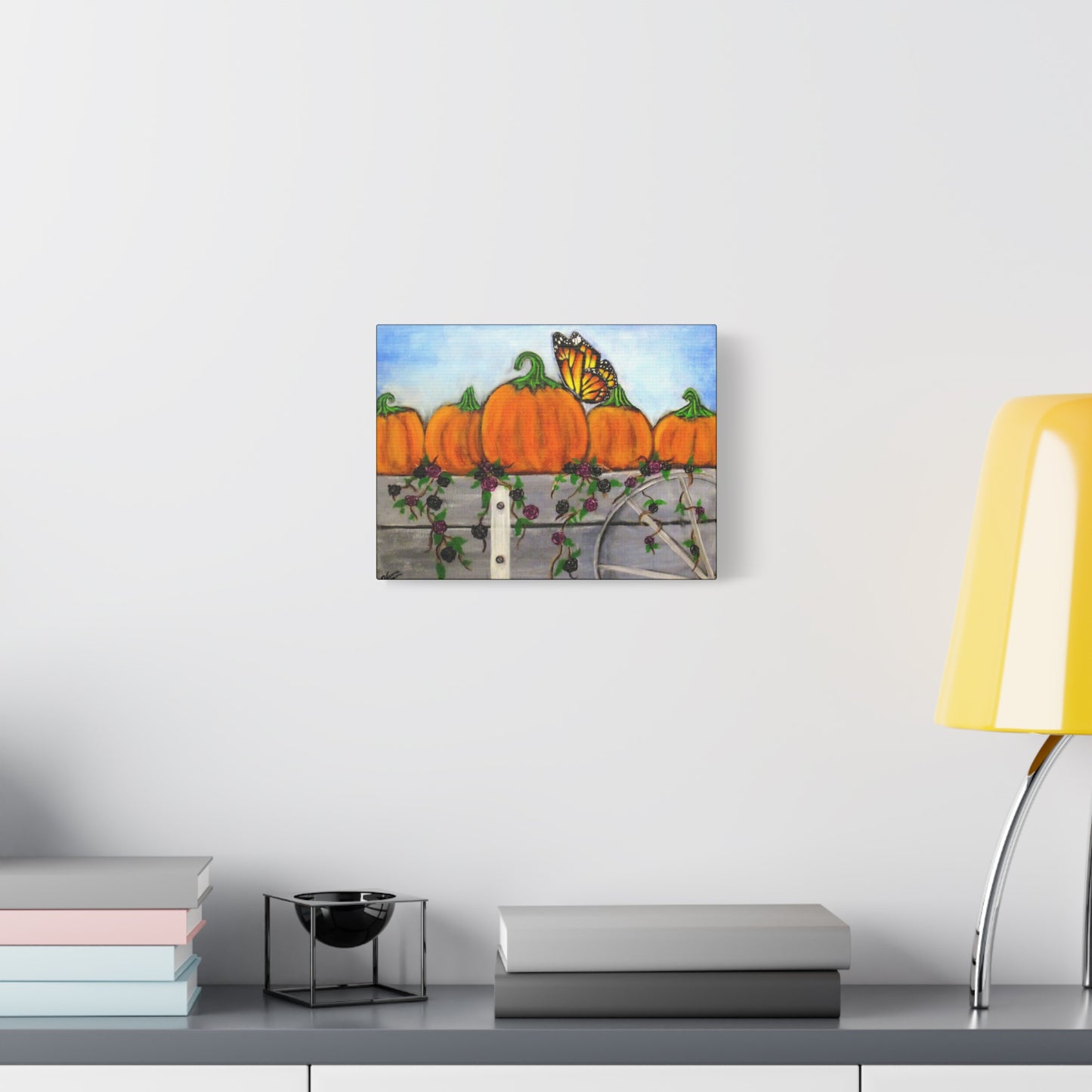 Matte Canvas, Stretched, 1.25"/Fall/Pumpkins in a Wagon