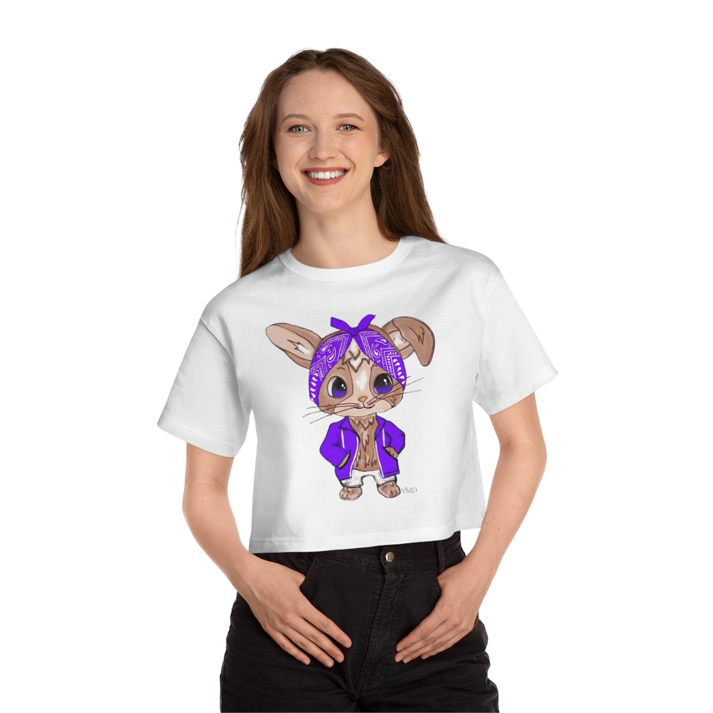 Champion Women's Cropped T-Shirt/Bandana Bunnie/Purple