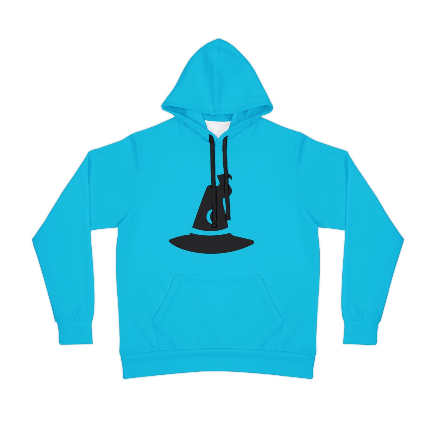 Womans Athletic Hoodie (AOP)//Witch Hat/Teal